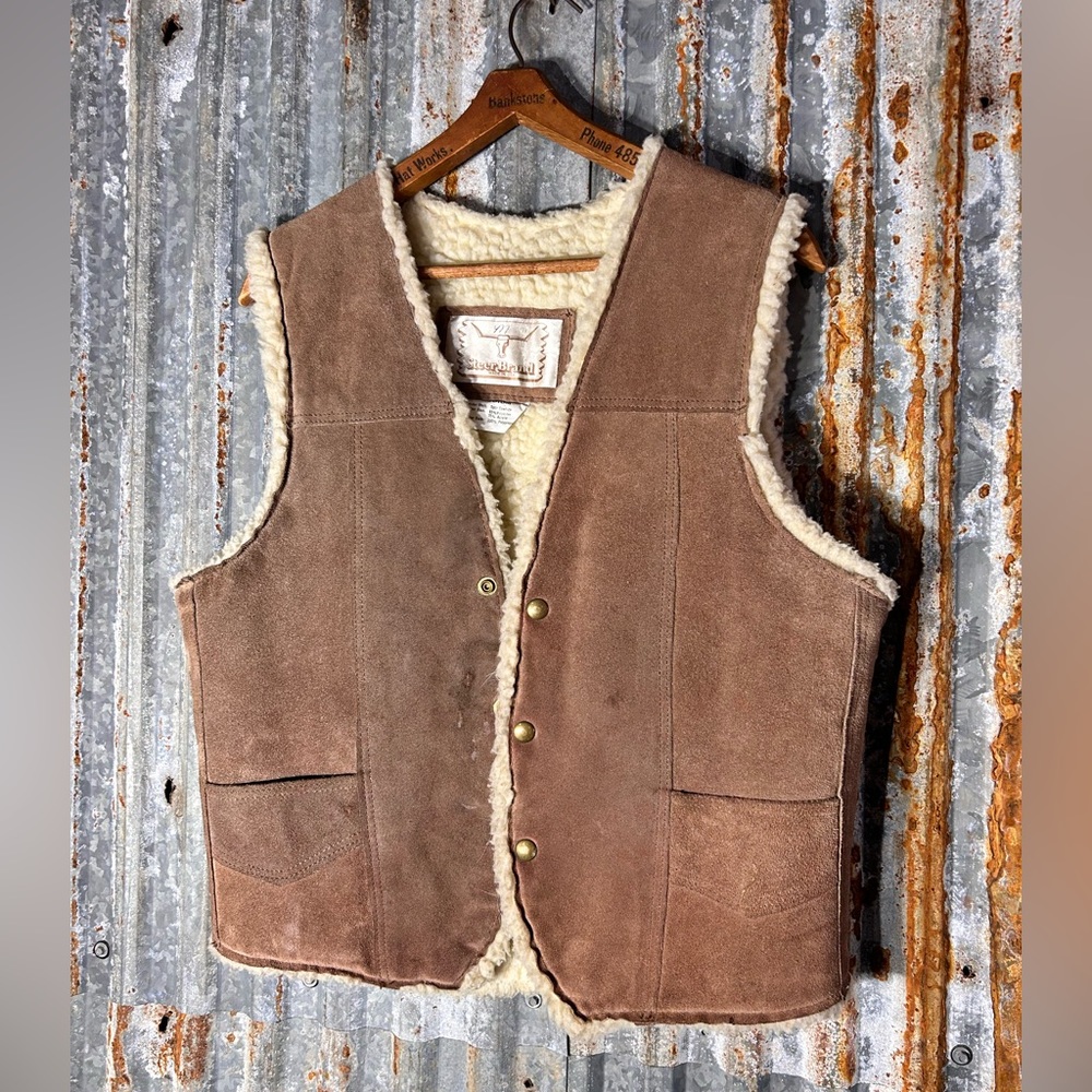 90s western Sherpa vest